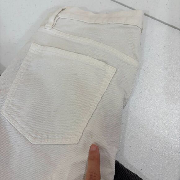 J Crew Vintage Straight Corduroy Pants Women 29 Gray White Bundle Preppy Autumn - Picture 13 of 13